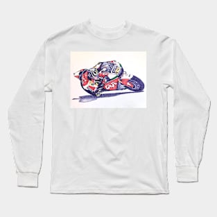 Ballpoint Sketching MotoGP Team No 35 Cal Crutchlow Long Sleeve T-Shirt